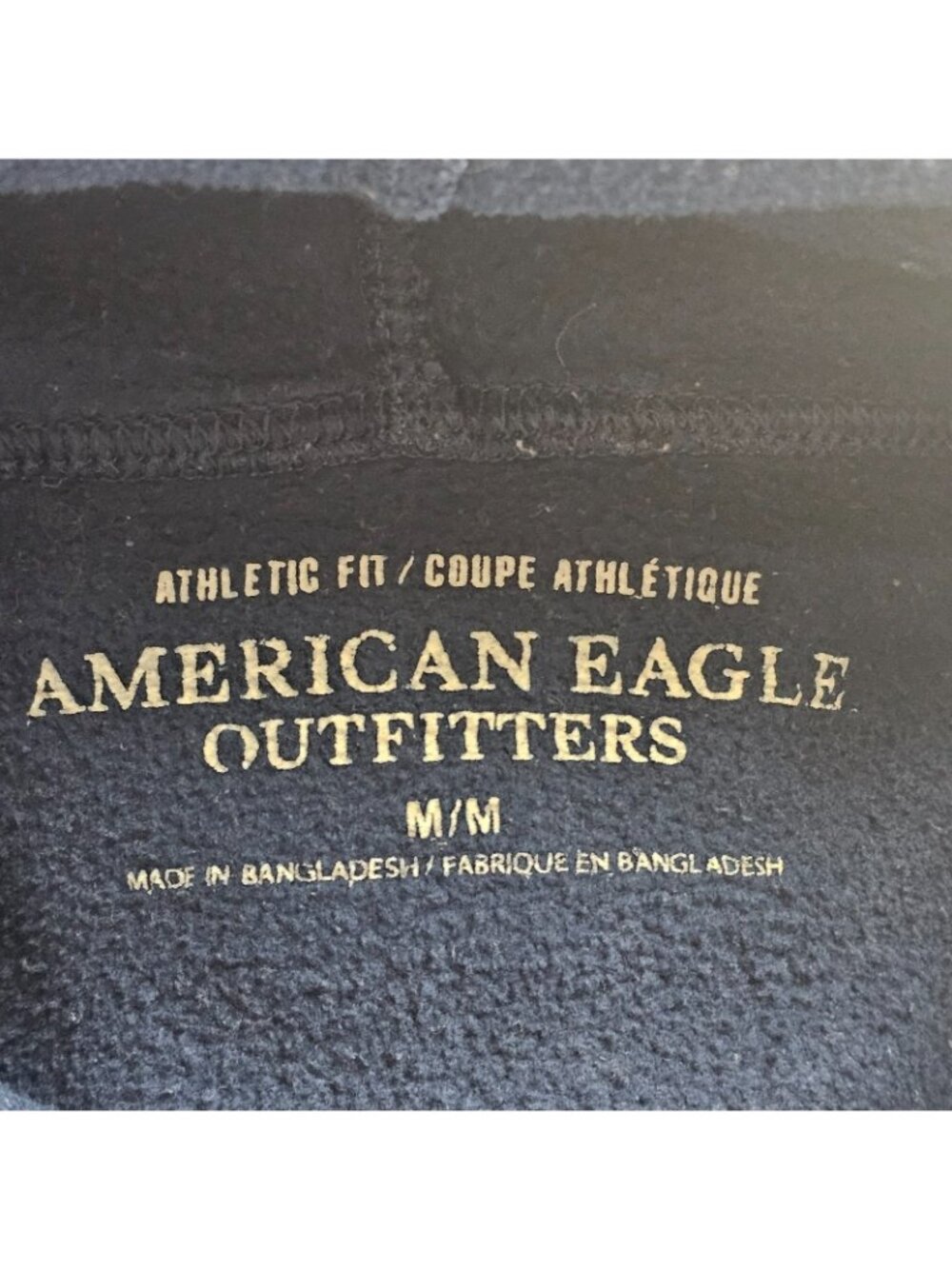 American Eagle Sweatshirt Mens M Blue Pullover Hoodie Logo Athletic Fit Casual - Picture 5 of 12